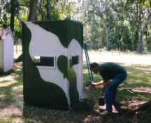 3 window 4X4 stand, first coat