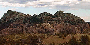 View of Central Vedauwoo from Poland Hill. June 2001.