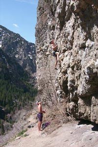 Craig climbing