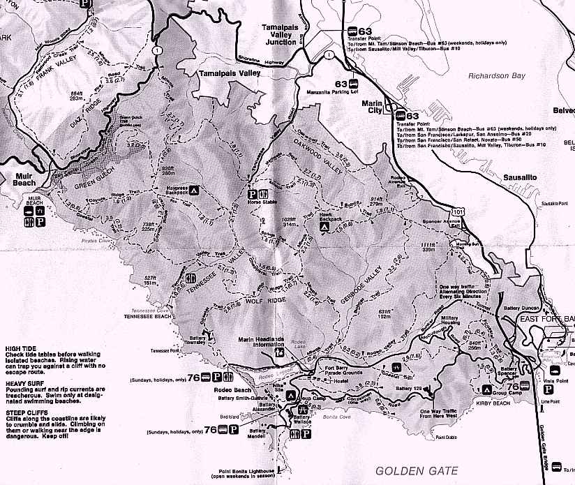 Marin Headlands Trail Map