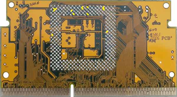 Generic Slotket showing conductive paint bridges