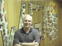 Click for more photos of Rod and the coffee cup museum!