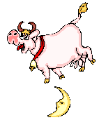 Cow jumping over the moon