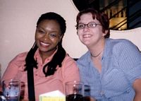 Sophia and Jessika at a pub