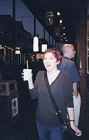 Jessika and a frozen Hurricane drink. Yum