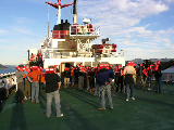 Safety drill on deck