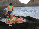 Bathing in "hot" pool - Deception Island