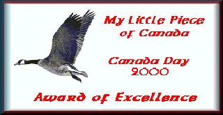 canada Day 2000 web award of excellence