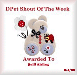 DPets Shout of the Week Award 8/4/2008
