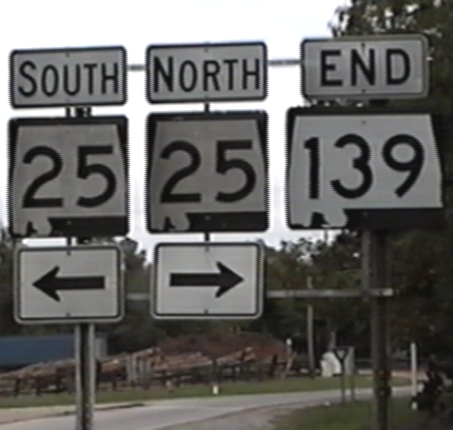 terminus of Al 139 at AL 25