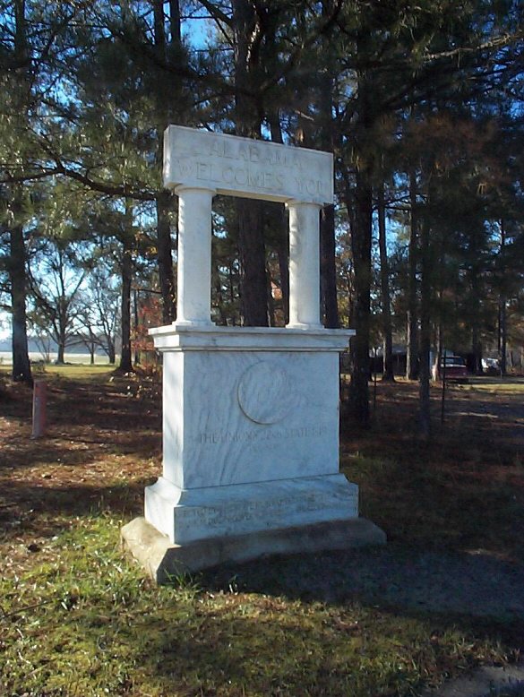 marble marker erected in 1942 under Gov. Dixon