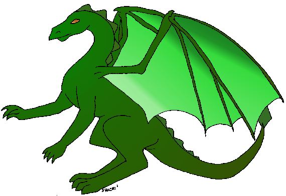Sharith's and Chizusth's daughter, Green Deolath. She has a strong wing spand, and is about 26 feet long. 