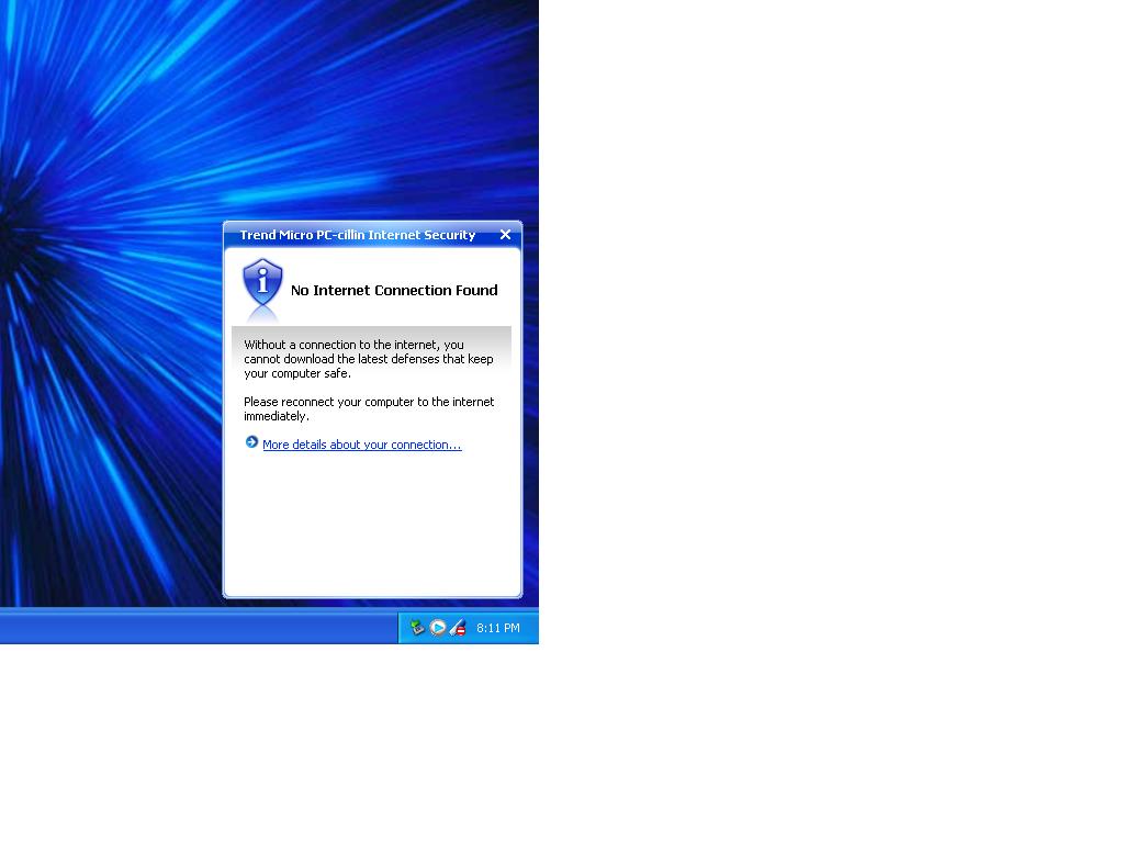 internet error pop up window