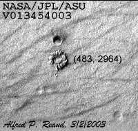 Unretouched crop of feature at (483, 2964) on V01354003ABR.IMG and surrounding area.