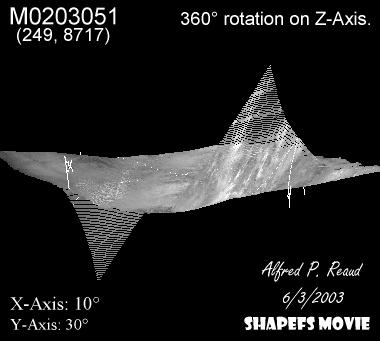 First frame of linked GIF movie showing 360° Z-Axis rotation with X-Axis = 10° and Y-Axis = 30°.