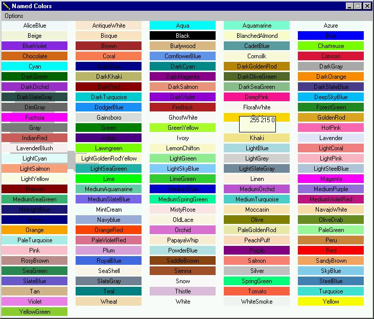 Named Colors