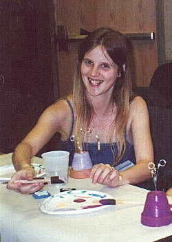 Kirsten creating artwork 