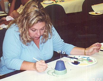 Jennifer making picture holder