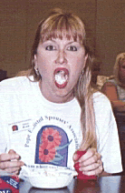 Gina eating ice cream