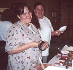 Callie and Amy creating sundaes
