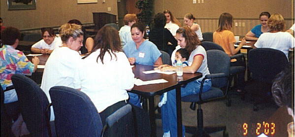 Members playing Bunco