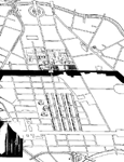 Al lado Plan de OMA para la Friedrichstrasse con sus propias referencias. 1 Muro de Berlín, F. SMLXL