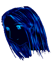 My artwork of a silky blue colour scheme girl