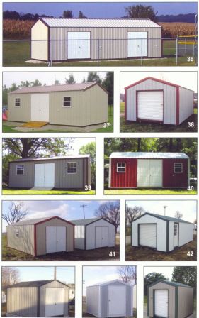 Garden Sheds with G-Rib Metal Siding
