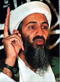 fingers of God: Bin Laden is calling Yaser Arafat, see on the right