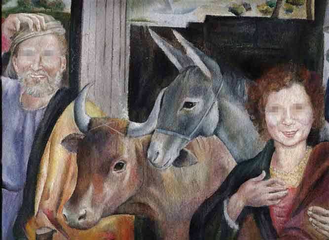 el seor representa a Jos la seora esta en el lugar que se retrat el pintor  Ghirlandaio