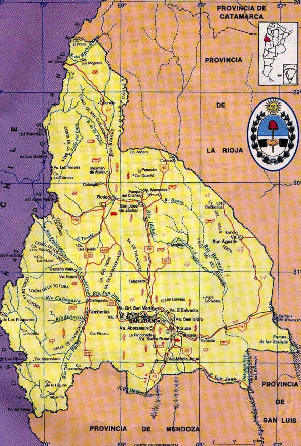 Mapa de la Provincia de San Juan