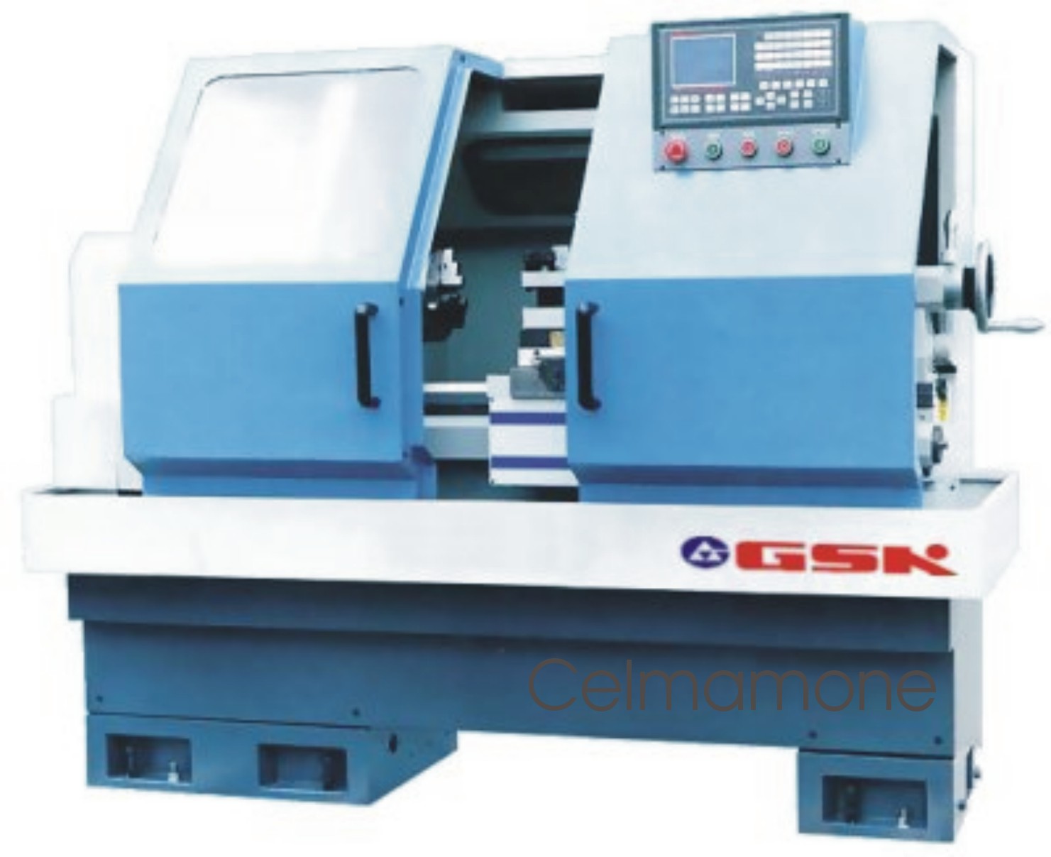 Torno CNC GT30e Torno CNC GT30e con cubierta azul