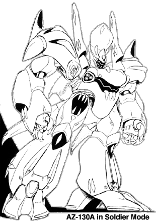 AZ-130A Panzerzorene Battroid Front View