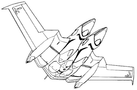 FBZ-99G Saubergeran Fighter Bottom View