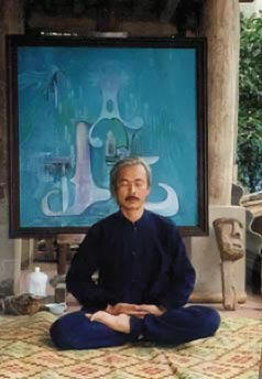 May Anh Chau practicando thien