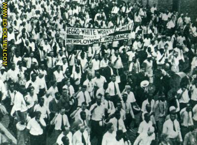 Manifestacin de desempleados en Chicago en 1929 (Unemploymen's manifestation in Chicago, 1929)