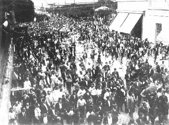 manifestacion durante la semana tragica