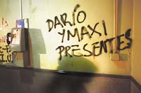 Dario y Maxi presentes - foto extrada de Pgina/12