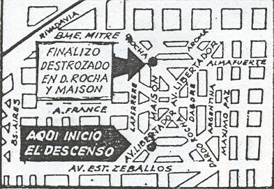Plano del accidente en Castelar