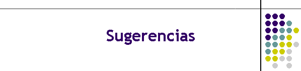 Sugerencias