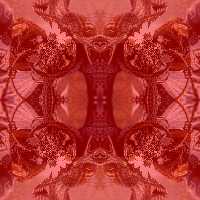 Wild Tile Image on Red