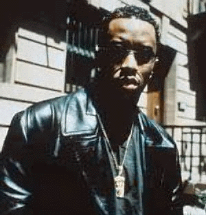 Puffy in a leather jacket
