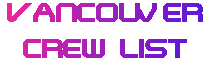 Vancouver Crew List