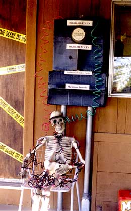 San Quentin Man is quick to set up if you have a skeleton, a chair, and some wire.