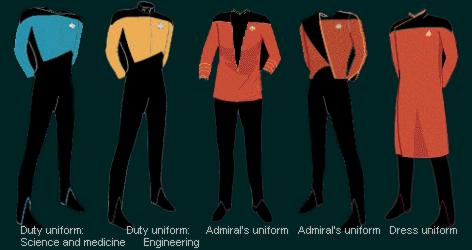 Outdated Starfleet Uniforms
