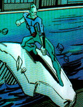 Ice-man on his ice bridge