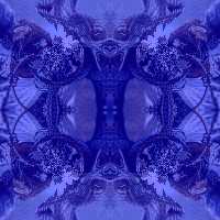 Wild Tile Image on Blue