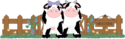 two cows say welcome