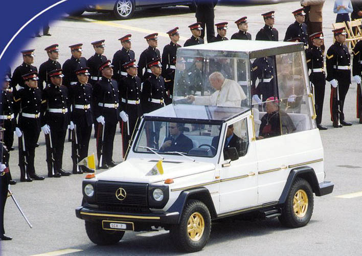 Guard of Honour for Pope John Paul II's visit.