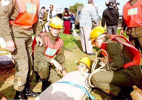 C Coy personnel during the annual OMAS Air Disaster Exercise.
